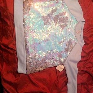 Blue glittery sweater